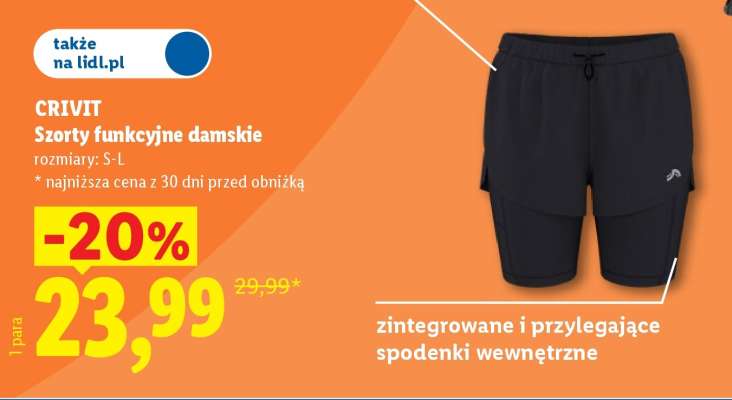 CRIVIT Szorty funkcyjne damskie
