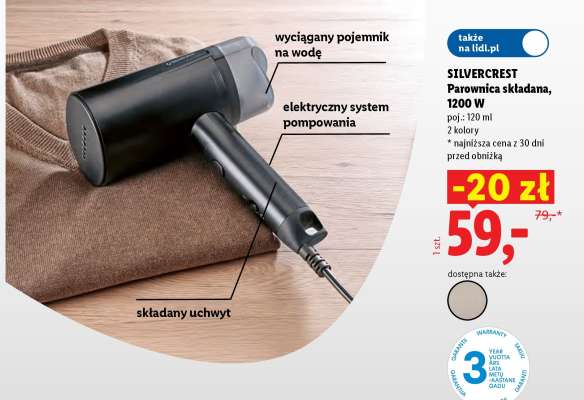 SILVERCREST Parownica składana, 1200 W