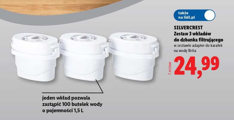 SILVERCREST Zestaw 3 wkładów do dzbanka filtrującego