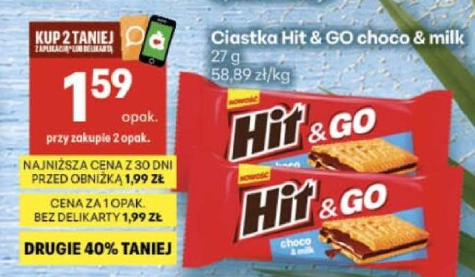 Ciastka Hit & GO choco & milk