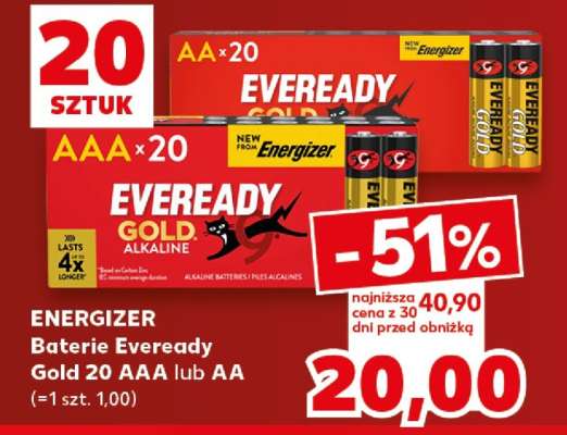 Baterie Eveready Gold 20 AAA lub AA