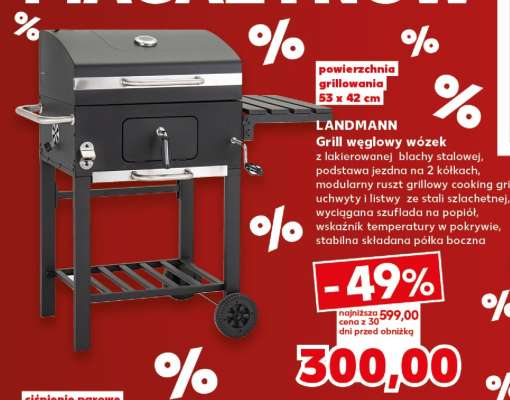 LANDMANN Grill węglowy wózek