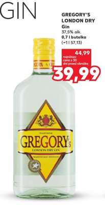 GREGORY'S LONDON DRY Gin