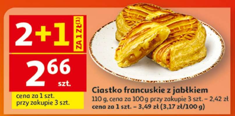 Ciastko francuskie z jabłkiem