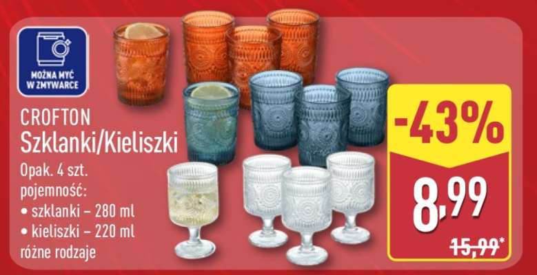 CROFTON Szklanki/Kieliszki