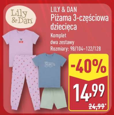 LILY & DAN Piżama 3-częściowa dziecięca