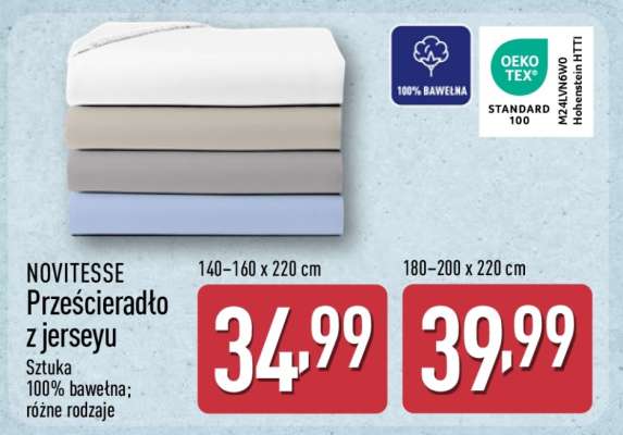 NOVITESSE Prześcieradło z jerseyu