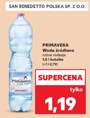 PRIMAVERA Woda źródlana