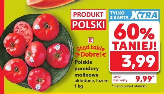 Polskie pomidory malinowe układane, luzem 1 kg
