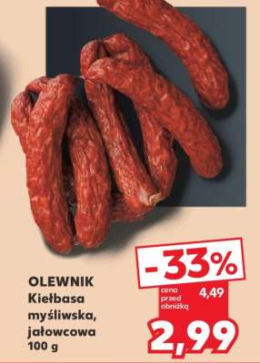 OLEWNIK Kiełbasa myśliwska, jałowcowa 100 g
