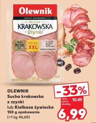 OLEWNIK Sucha krakowska z szynki lub Kiełbasa żywiecka