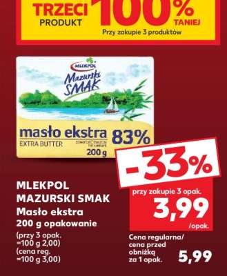 MLEKPOL MAZURSKI SMAK Masło ekstra 200 g opakowanie