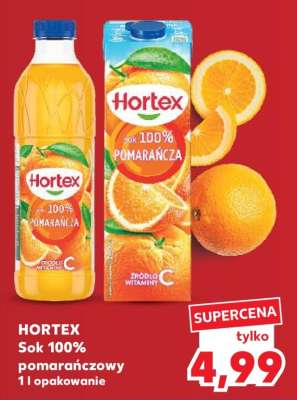 HORTEX Sok 100% pomarańczowy 1 l opakowanie