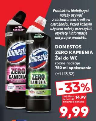 DOMESTOS ZERO KAMIENIA Żel do WC