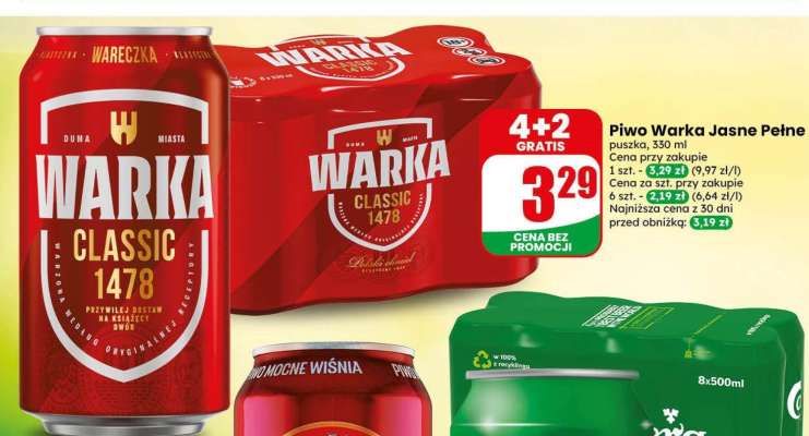 Piwo Warka Jasne Pełne