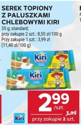 Serek topiony z paluszkami chlebowymi Kiri
