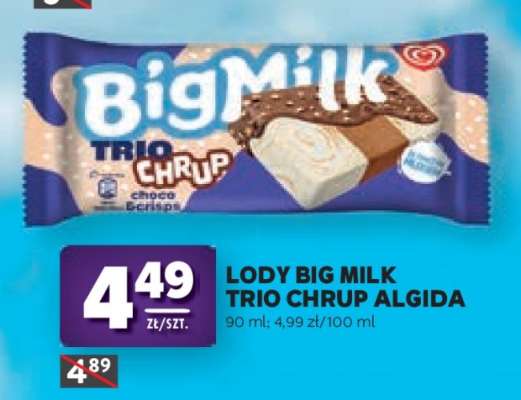 Lody Big Milk Trio Chrup Algida