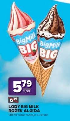 Lody Big Milk Rożek Algida