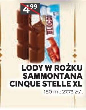 Lody w rożku Sammontana Cinque Stelle XL
