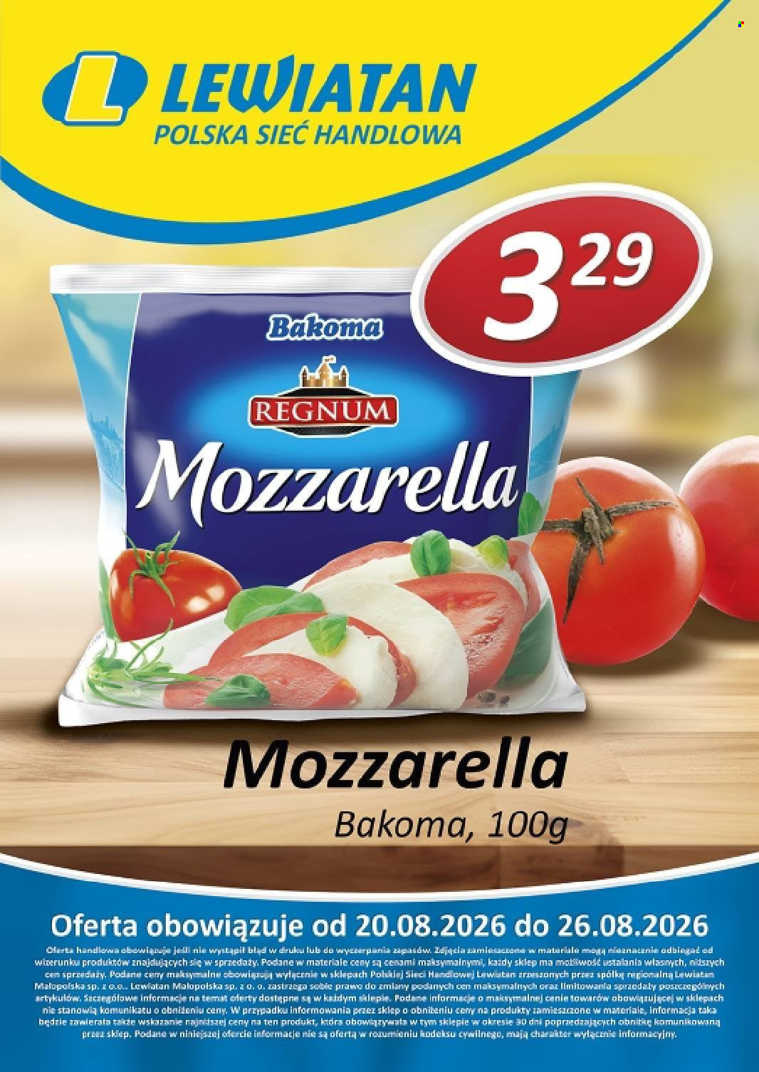 Gazetka Lewiatan - 20.08.2026 - 26.08.2026. Strona 1