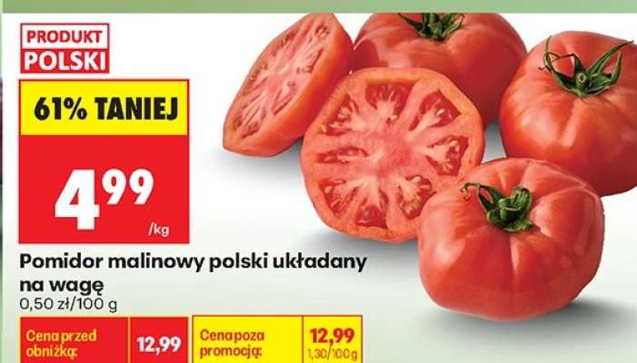 Pomidor malinowy polski układany na wagę