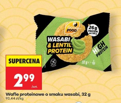 Wafle proteinowe o smaku wasabi, 32 g