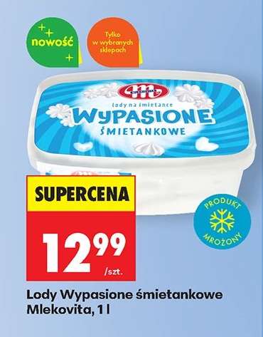 Lody Wypasione śmietankowe Mlekovita, 1 l