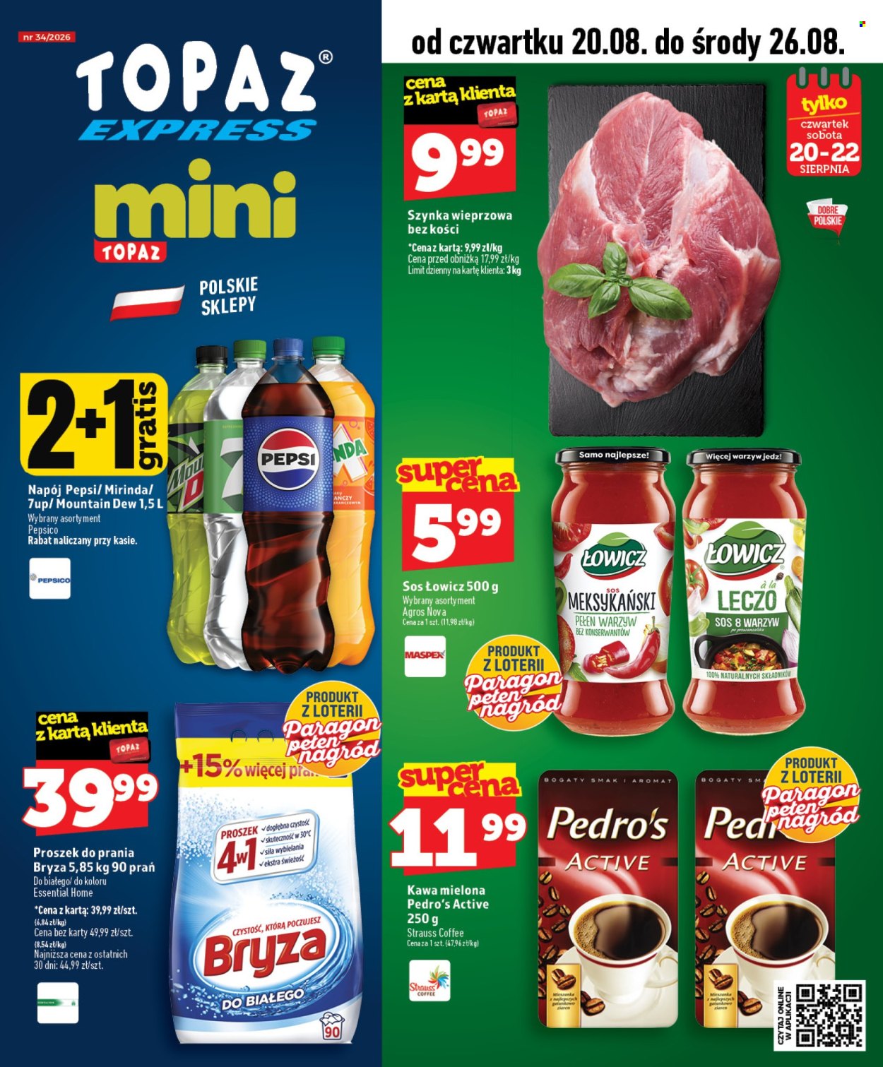 Gazetka Topaz - 20.08.2026 - 26.08.2026. Strona 1