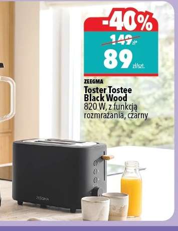 Toster Tostee Black Wood
