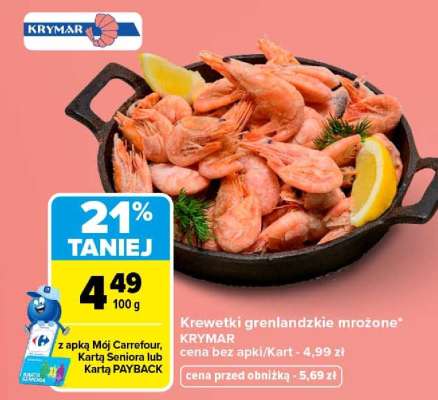 Krewetki grenlandzkie mrożone