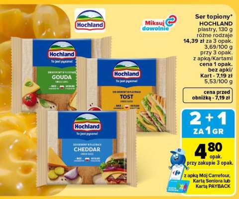 Ser topiony HOCHLAND plastry, 130 g