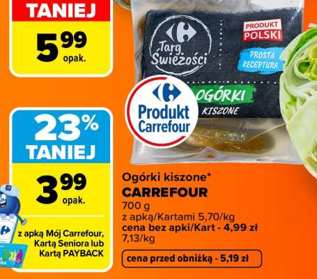 Ogórki kiszone Carrefour