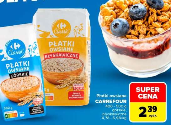 Płatki owsiane Carrefour