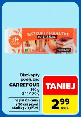 Biszkopty podłużne CARREFOUR