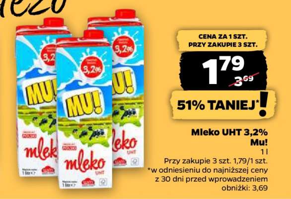 Mleko UHT 3,2% Mu!