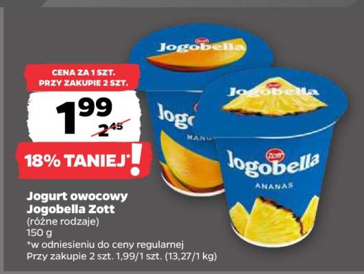 Jogurt owocowy Jogobella Zott