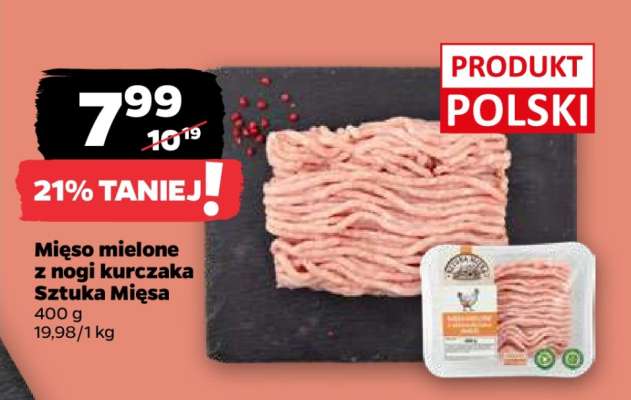 Mięso mielone z nogi kurczaka Sztuka Mięsa