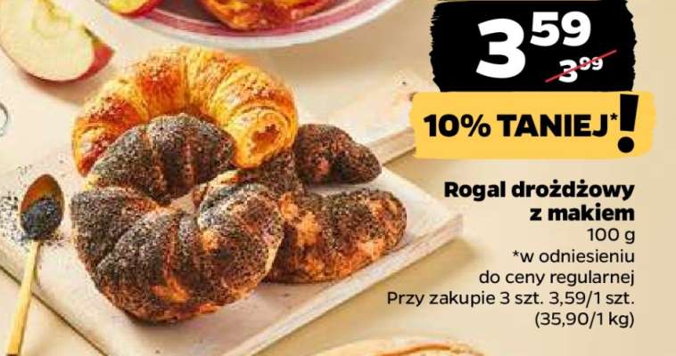 Rogal drożdżowy z makiem