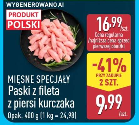Paski z fileta z piersi kurczaka