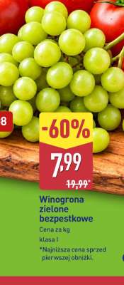 Winogrona zielone bezpestkowe