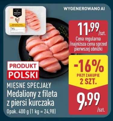 Medaliony z fileta z piersi kurczaka