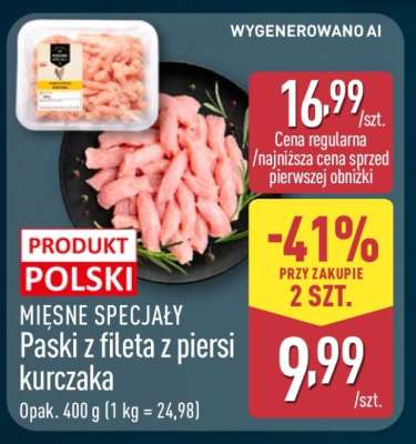 Paski z fileta z piersi kurczaka