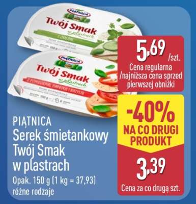PIĄTNICA Serek śmietankowy Twój Smak w plastrach