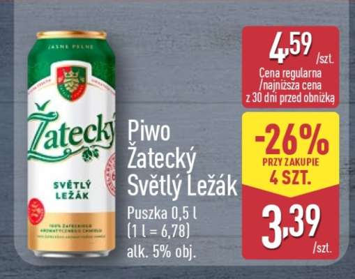 Piwo Žatecký Světlý Ležák
