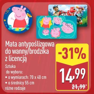 Mata antypoślizgowa do wanny/brodzika z licencją