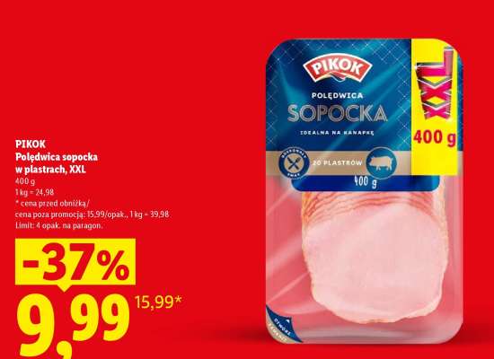 PIKOK Polędwica sopocka w plastrach, XXL
