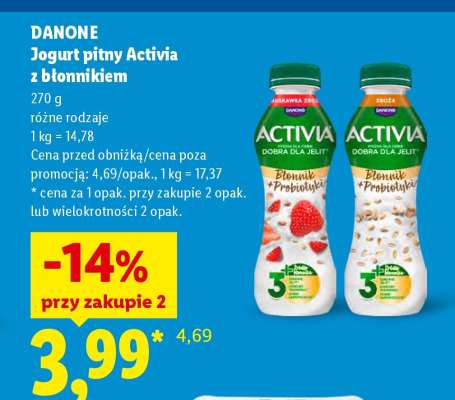 Danone Jogurt pitny Activia z błonnikiem