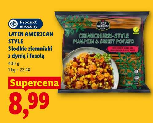 LATIN AMERICAN STYLE Słodkie ziemniaki z dynią i fasolą