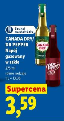 CANADA DRY/DR PEPPER Napój gazowany w szkle