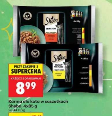 Karma dla kota w saszetkach Sheba , 4x85 g